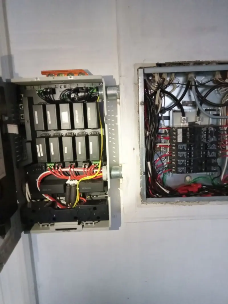 Electrical panel upgrade completed for Security Camera Wiring in Candia